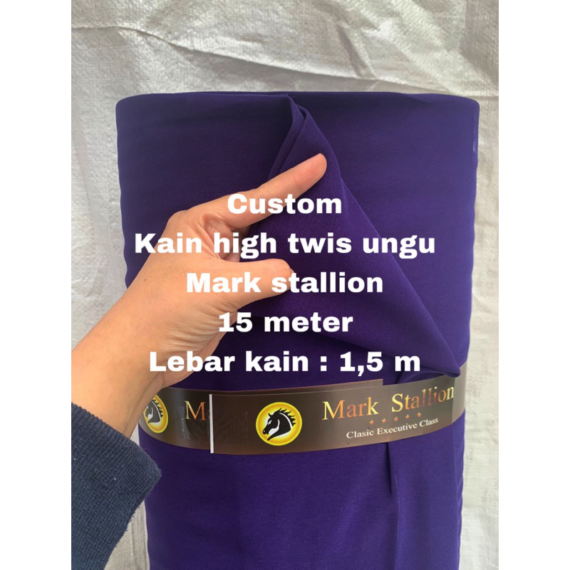 high twis mark stallion ungu kain jas kain blazer twis polyester hitwis purple ungu terong