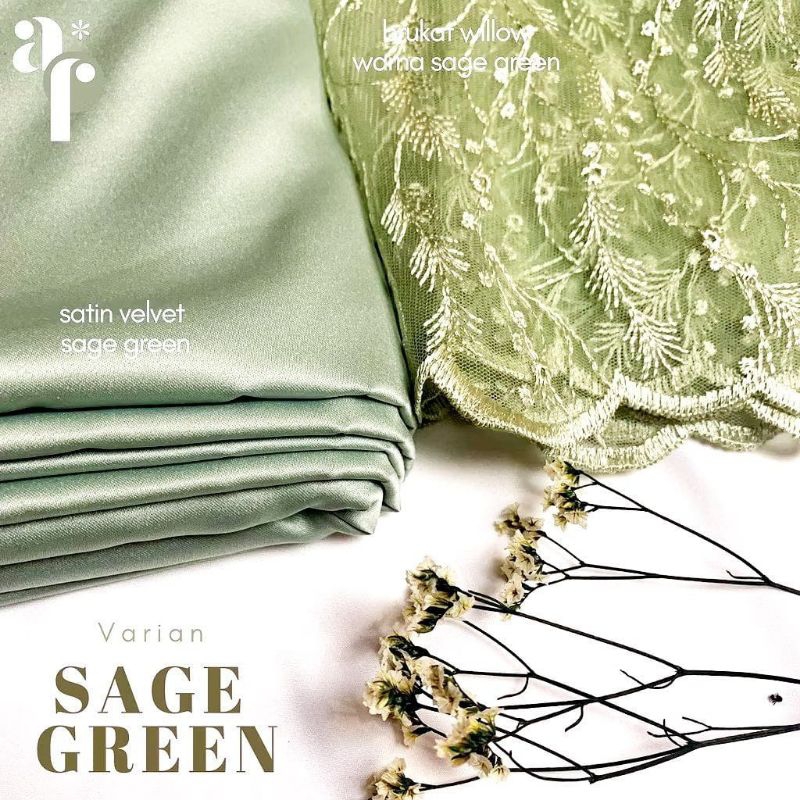 Kain Brokat Premium / Bahan Modern Kebaya / Hijab Sage Green