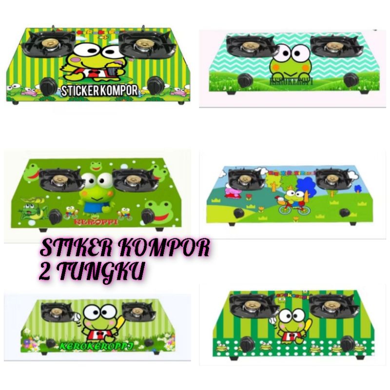 STIKER KOMPOR 2 TUNGKU KARAKTER KEROPI
