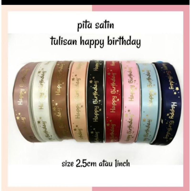 

1YARD - PITA HAPPY BIRTHDAY PRINT EMAS /PITA KADO/ PITA HAMPERS
