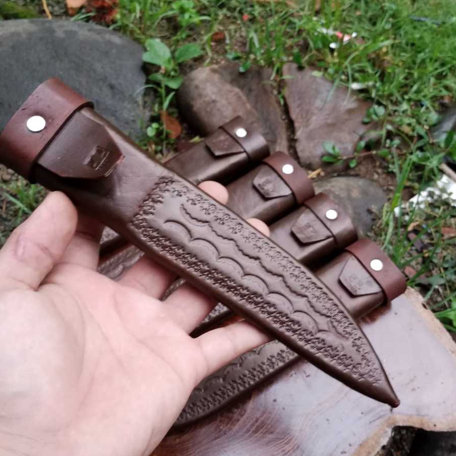 SALE sarung kulit pisau cap garpu belati murah grosir