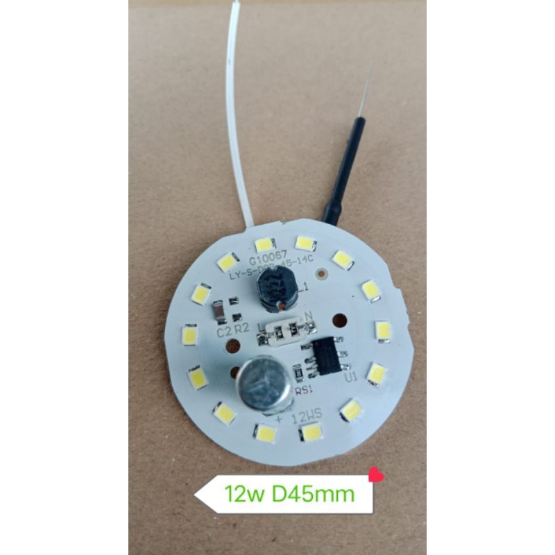 PCB LED 12w acr nyala putih terang 9volt