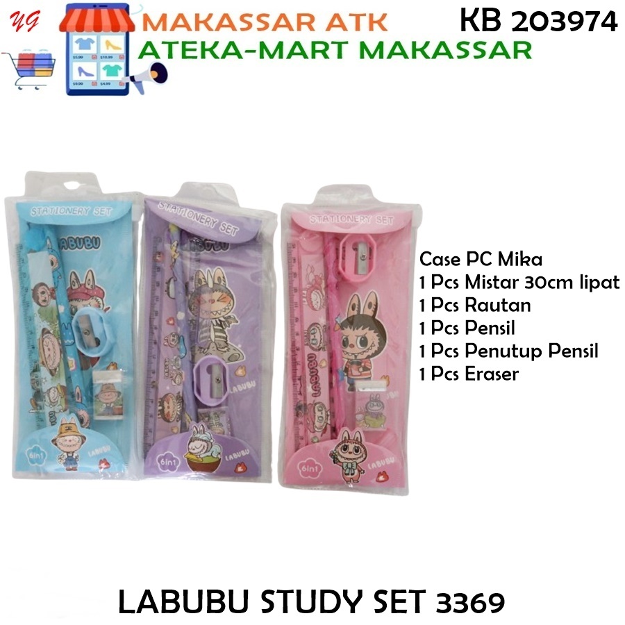 

[1 SET ] LABUBU STUDY SET 3369 ALAT TULIS LENGKAP SET