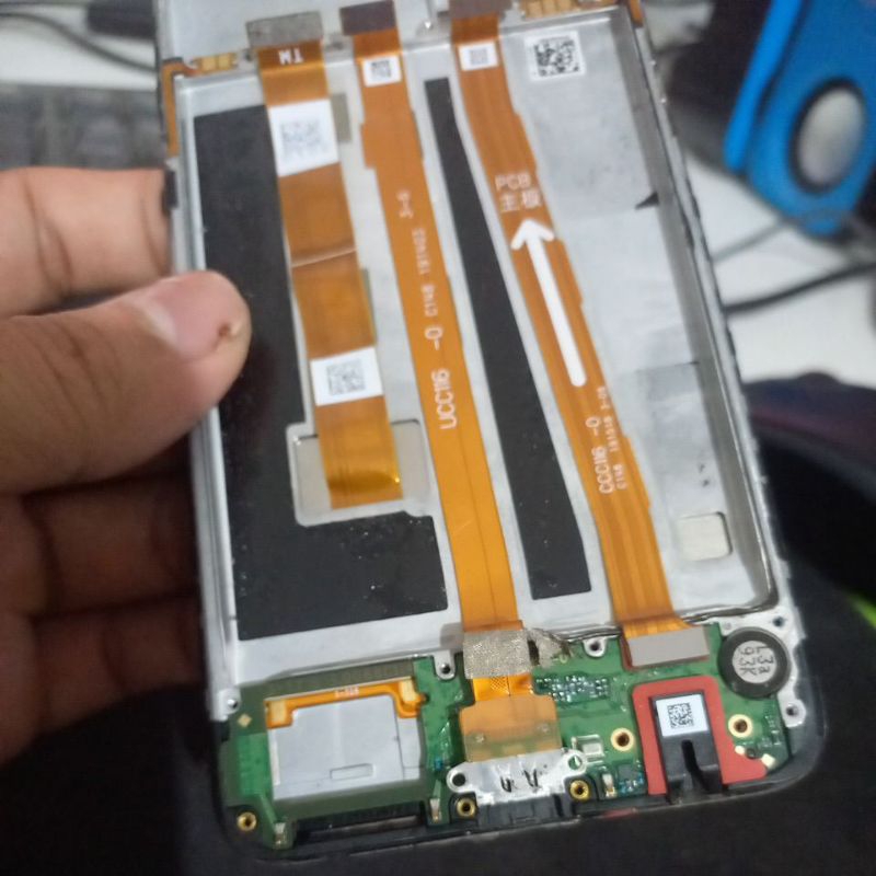 papan cas & flexible oppo F11 ori copotan