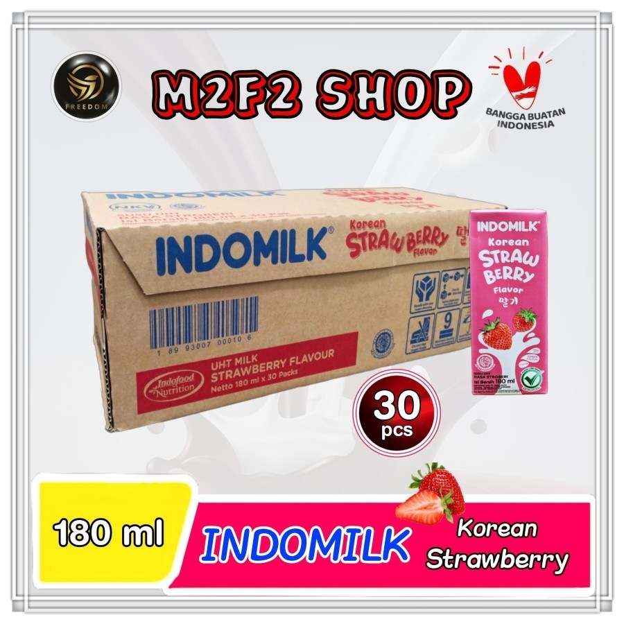 

Susu Indomilk Korean Strawberry | Stroberi Kotak UHT - 180 ml (Kemasan Karton)