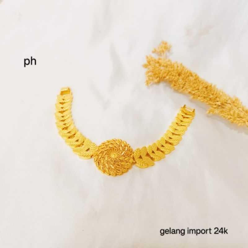 gelang lapis emas 24 karat ,anti karat