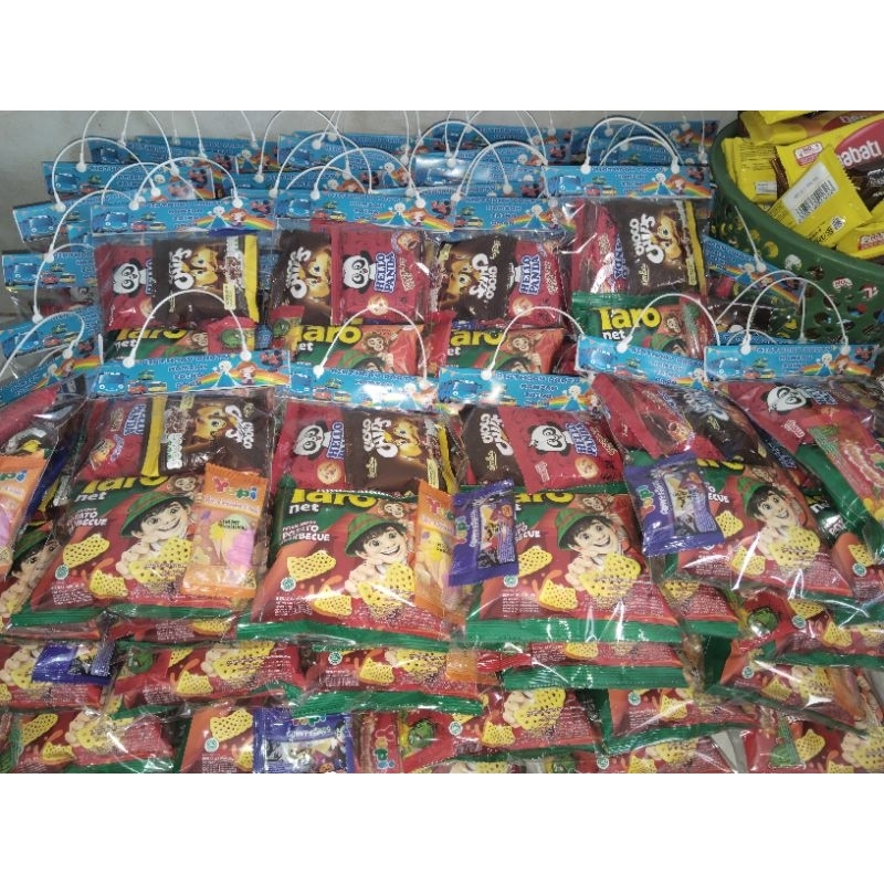 

(PAKET 10PACK) bingkisan ultah murah/bingkisan Snack anak/Bingkisan ultah anak