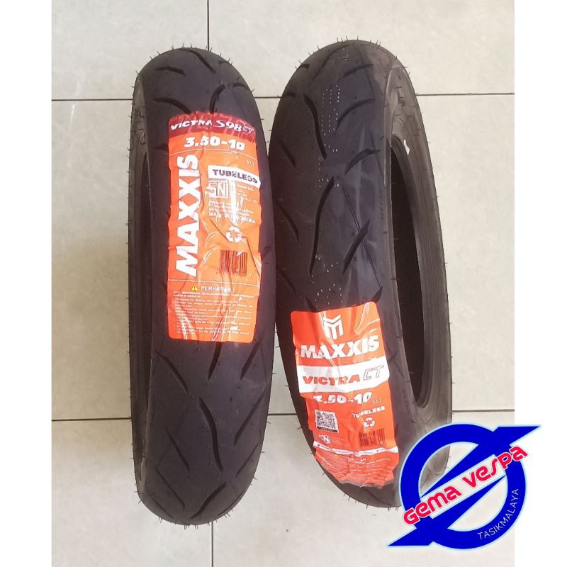 Ban luar vespa 350-10 Victra CT Maxxis Tubeless