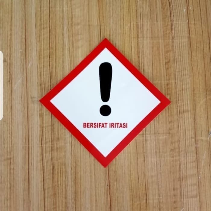

SIGN STICKER BERSIFAT IRITASI SYMBOL LIMBAH UK 20X20CM