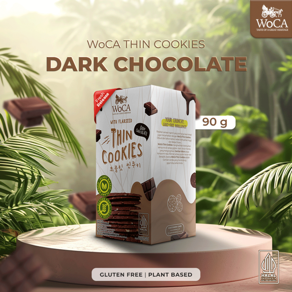 

WoCA Thin Cookies Box Cookies Dark Chocolate 90gr - Plant Based