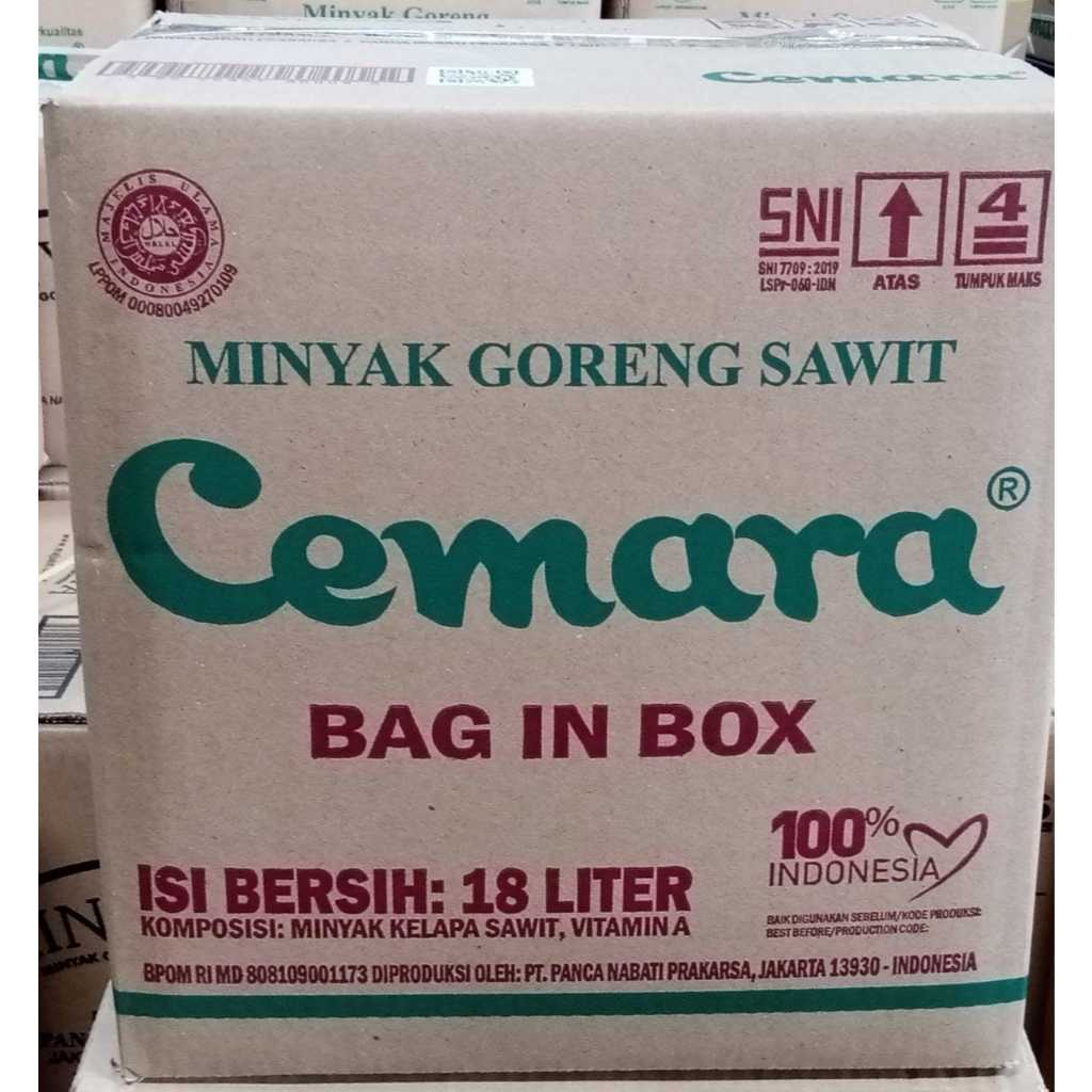 

Minyak Goreng Cemara BIB 18 liter perdus