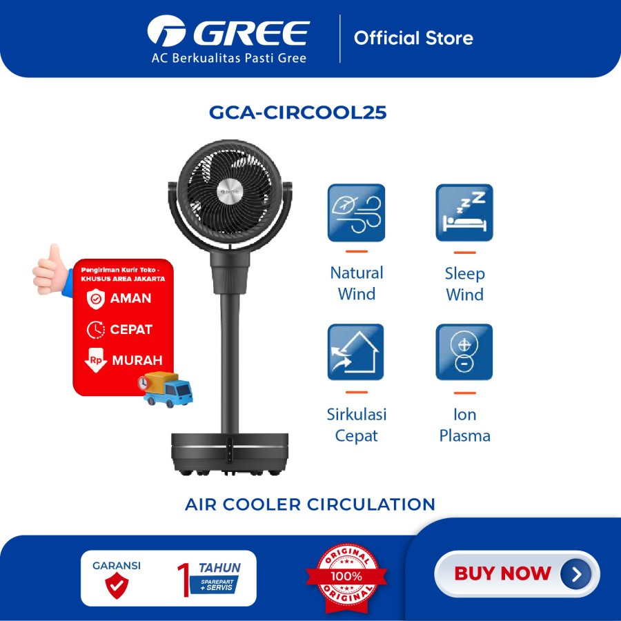 TERBAIK GREE CIRCULATION AIR COOLER GCA-CIRCOOL25 KIPAS ANGIN GREE