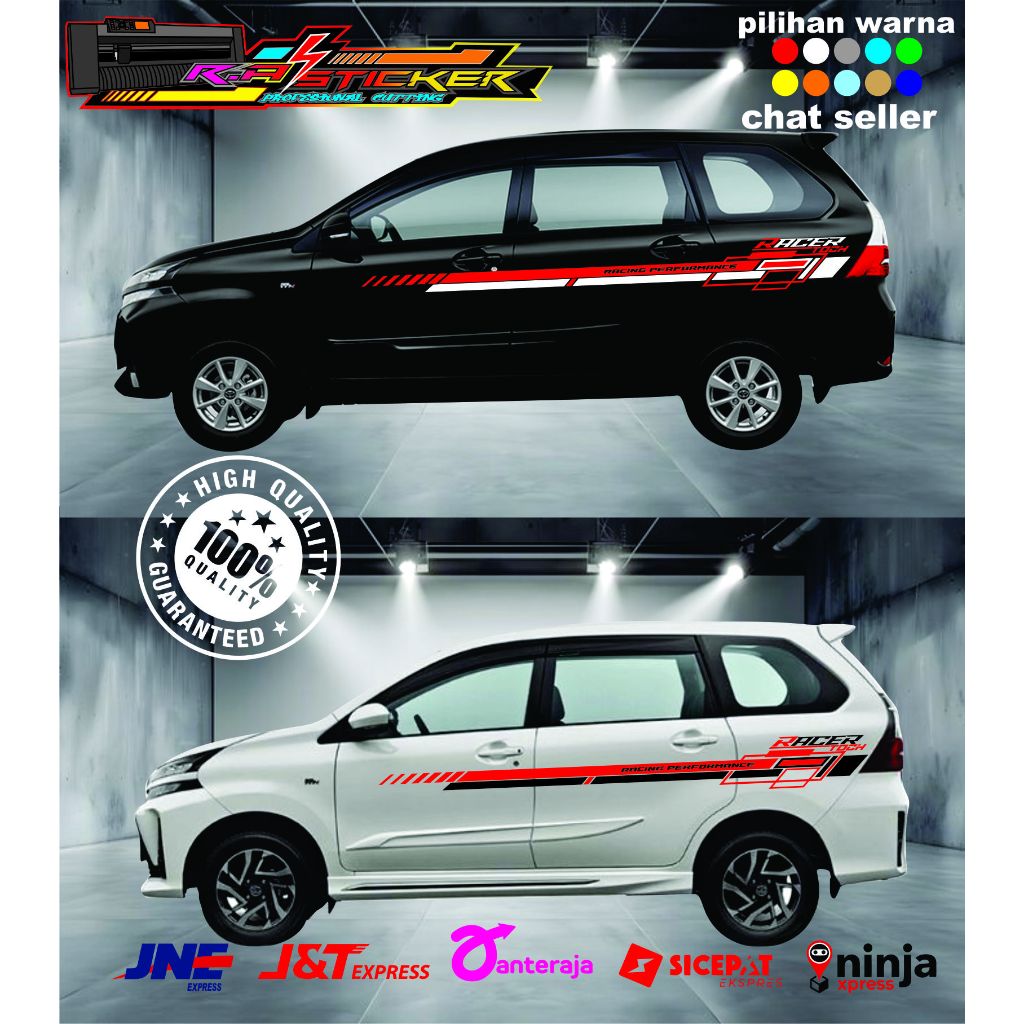 terbaru stiker mobil avanza xenia old, new all stiker cutting list body samping minimalis