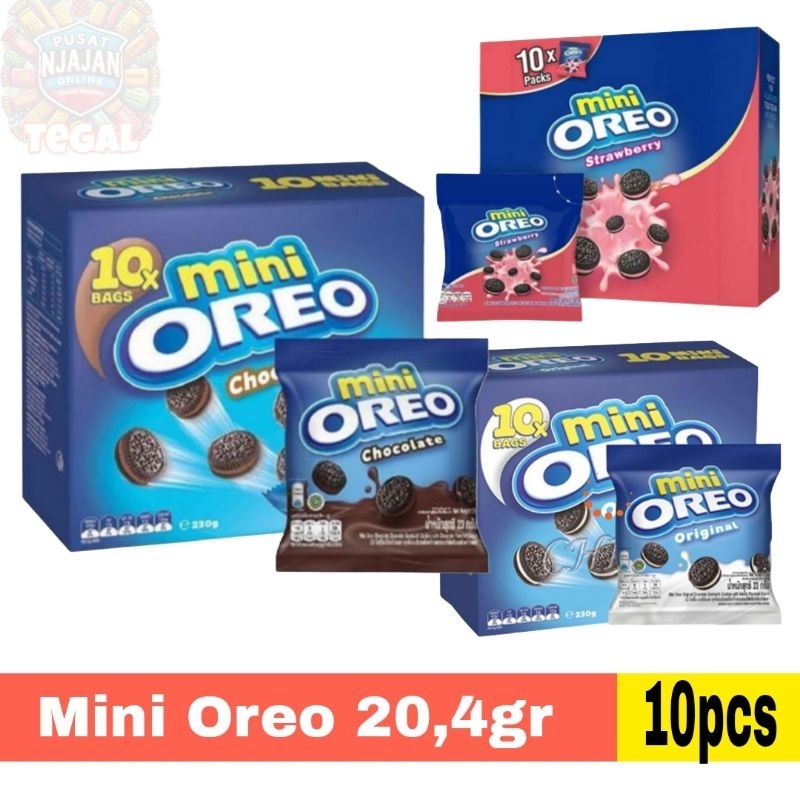 

Mini Oreo 20,4 gr Snack Biskuit Oreo Box 20gr Isi 10 Bungkus