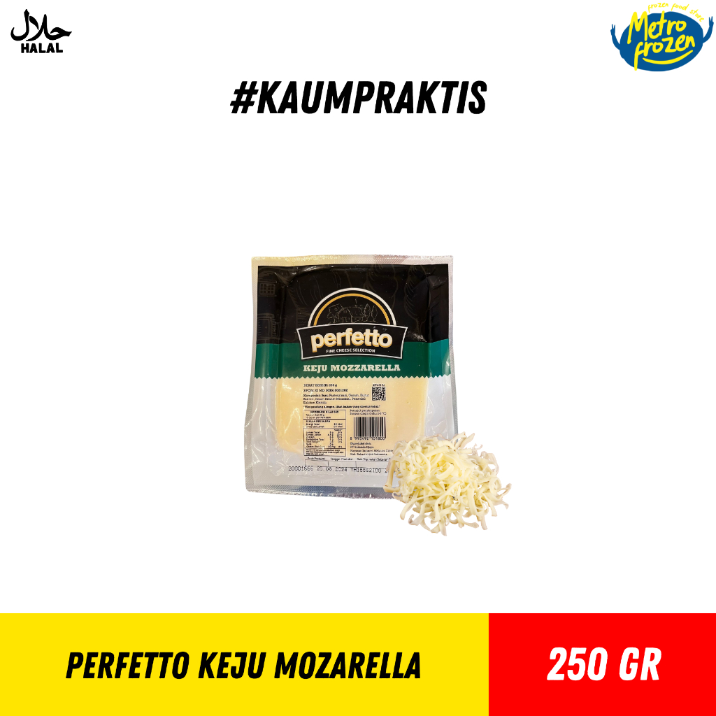 Perfetto Keju Mozzarella 250gr// mozzarella keju// mozzarella instan Banjarmasin