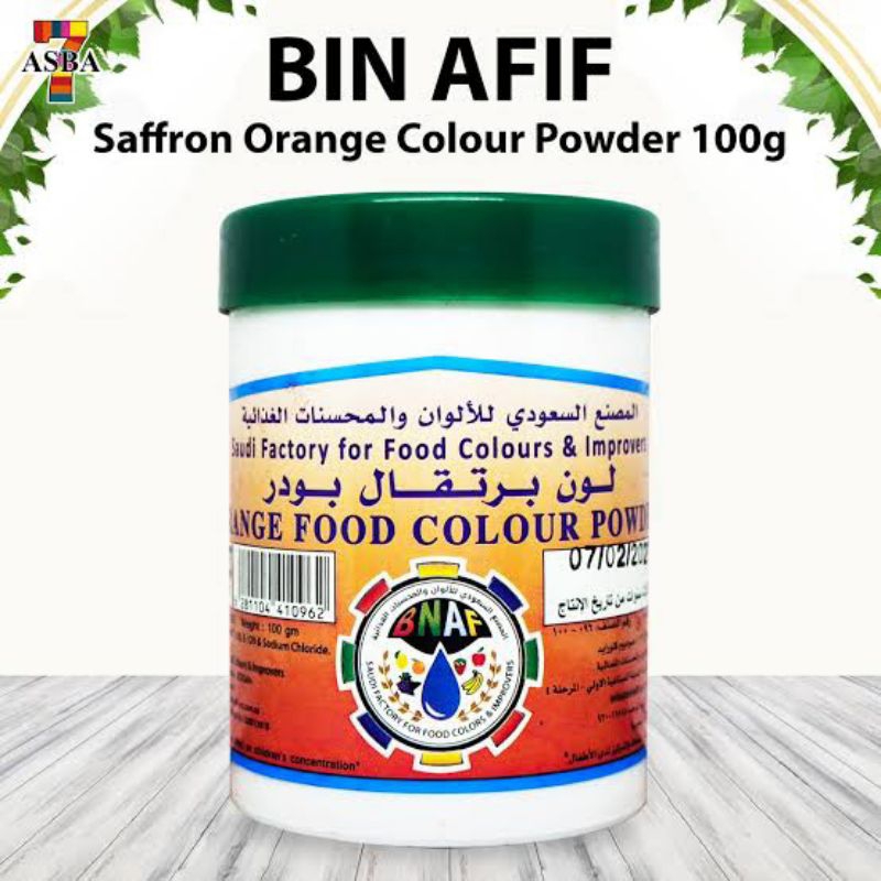 

Bubuk Saffron Orange Pewarna Orange Bubuk Asli Saudi Bin Afif 100gram