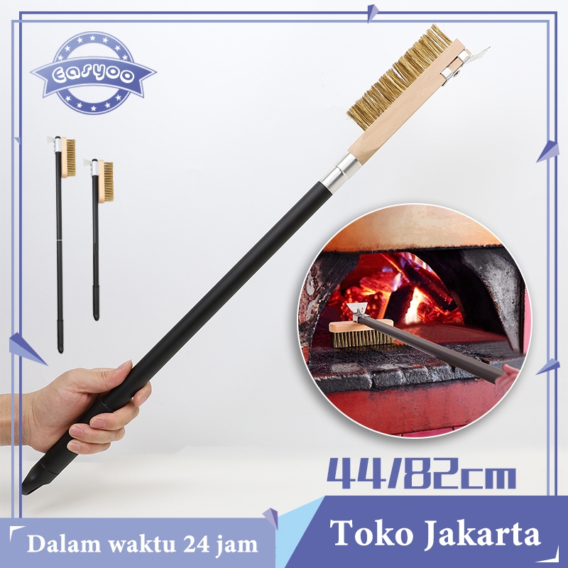 44cm 82cm Long Handle Pizza Oven Copper Brush Gagang Panjang Sikat Oven Pizza