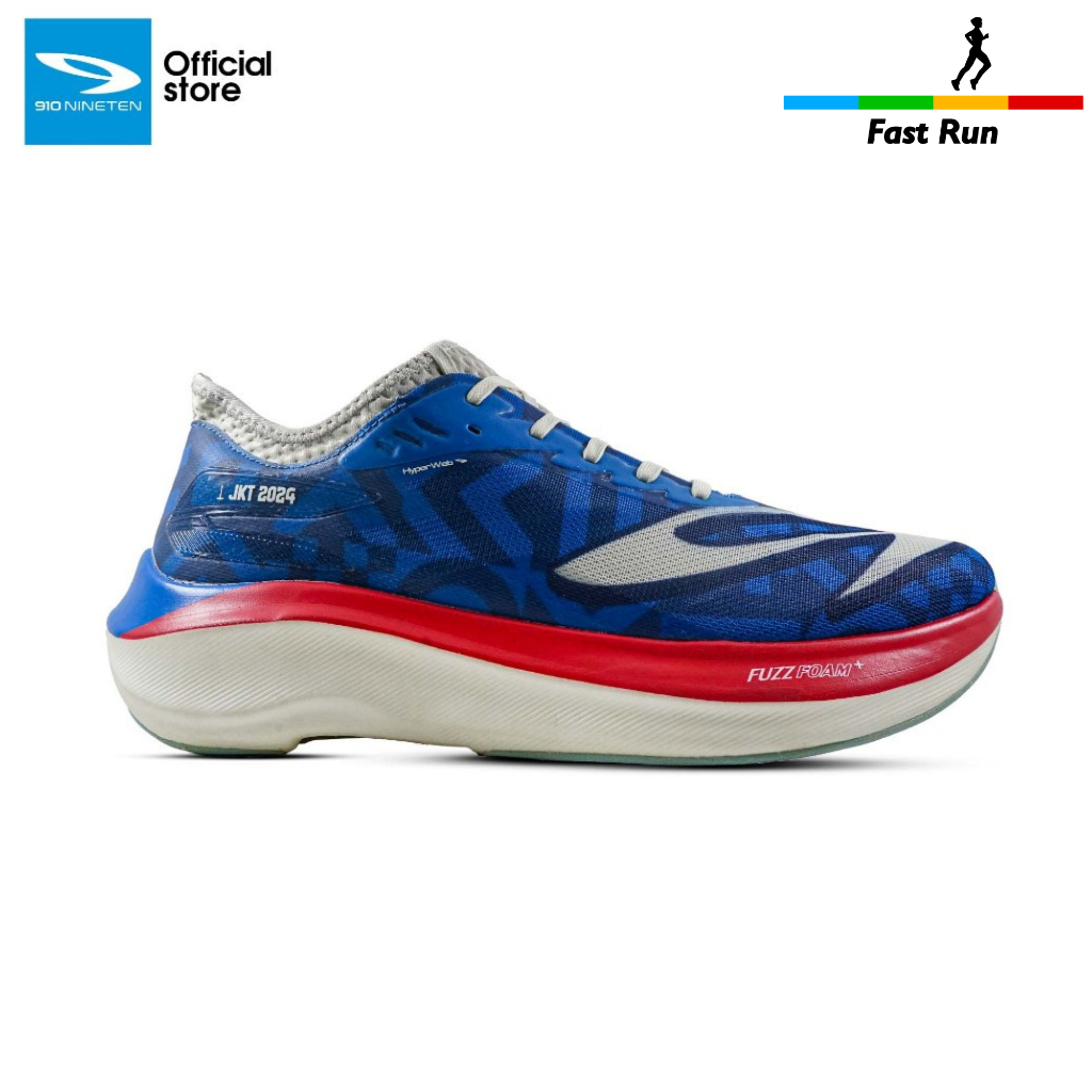 910 Nineten Haze veloce SE Jakarta Sepatu Lari - Biru / Merah /Putih