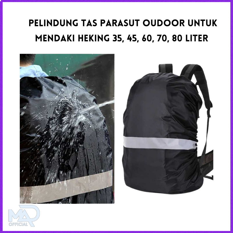 COD NEWBOLER Rain Cover Tas Ransel Backpack Camping Hiking with Reflektor / pelindung tas parasut ou