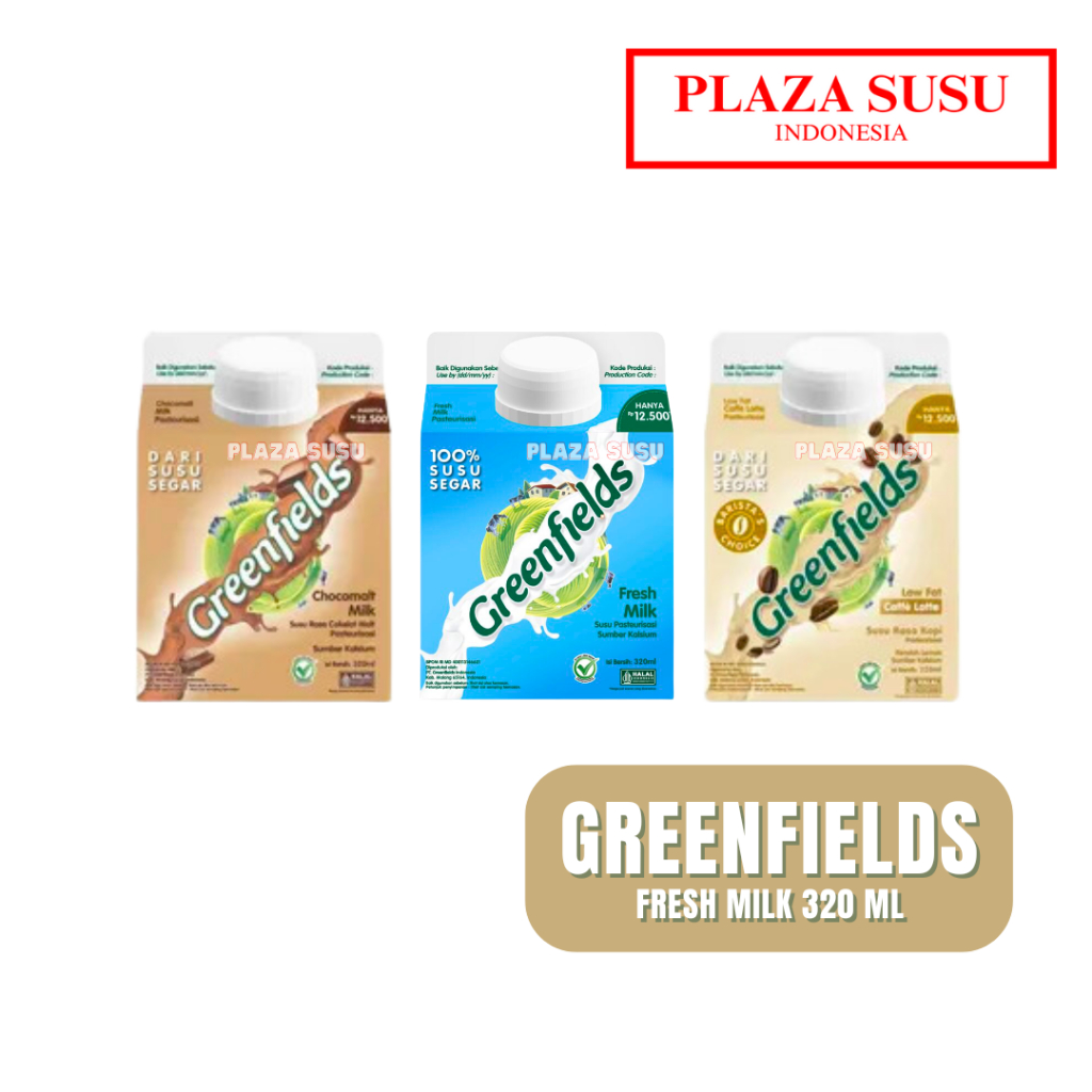 

SUSU GREENFIELDS FRESH MILK 320 ML SUSU SEGAR KOTAK SUSU CAIR FULL CREAM COKLAT