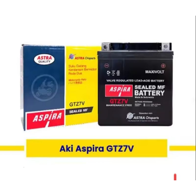 Aki GTZ7V Aspira Nmax Aerox original Astra