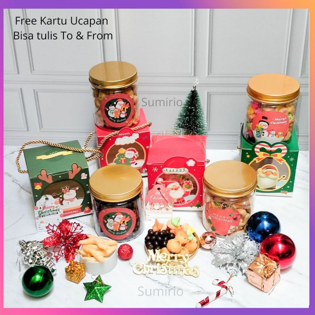 

Hampers Parcel Natal Premium Cookies / Kue Kering Choco Balls, Gem Rose, Gabus Keju Telur, Soes Sus Coklat