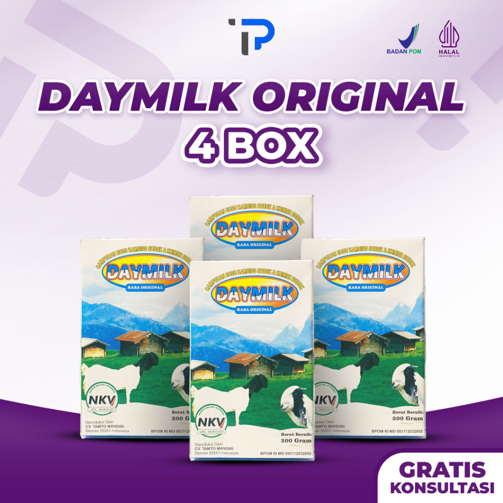 

DAYMILK Rasa Vanilla Atasi pernafasan & Persendian 4 Box