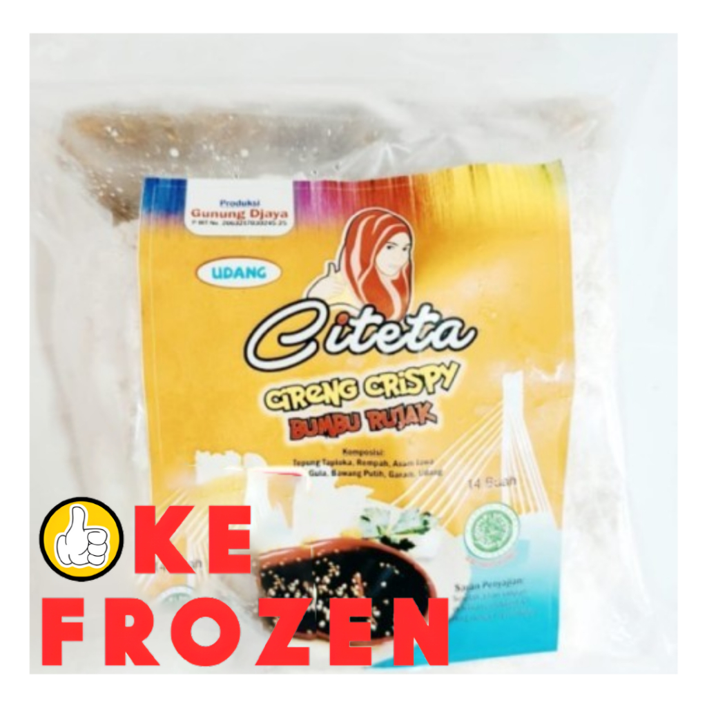 

CITETA CIRENG CRISPY BUMBU RUJAK ISI 14PCS RASA UDANG / CIRENG FROZEN