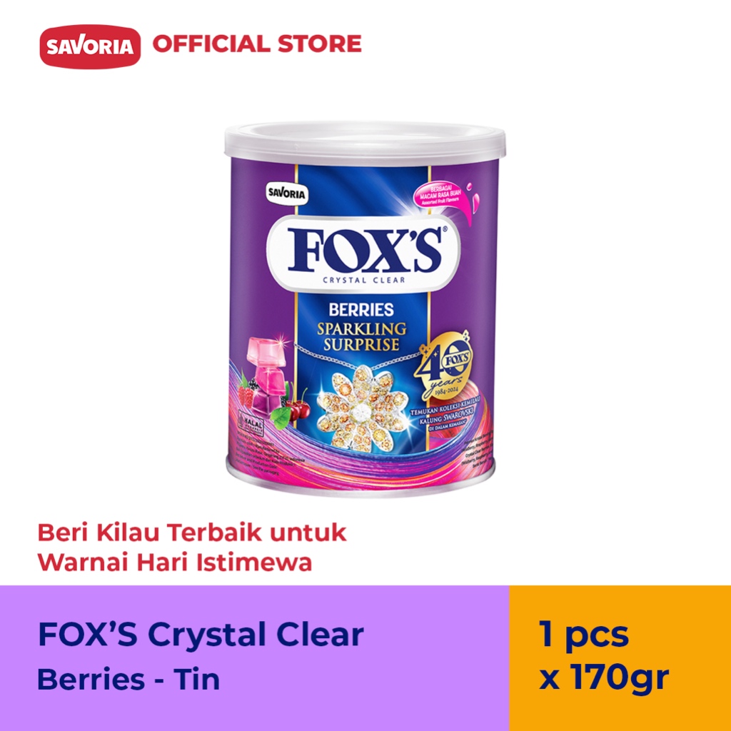 

FOX'S Berries Tin - Permen Berry Kaleng 170g