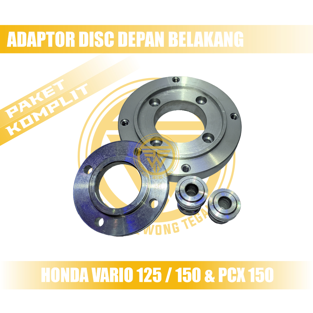 Paket komplit Adaptor Disc Depan Belakang PCX 150 Adaptor disc Cakram Depan Belakang HONDA PCX Ke VE