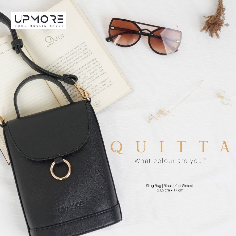 Terbaru Tas Wanita Slingbag Upmore Quitta Kulit Sintetis Lokal Maroon