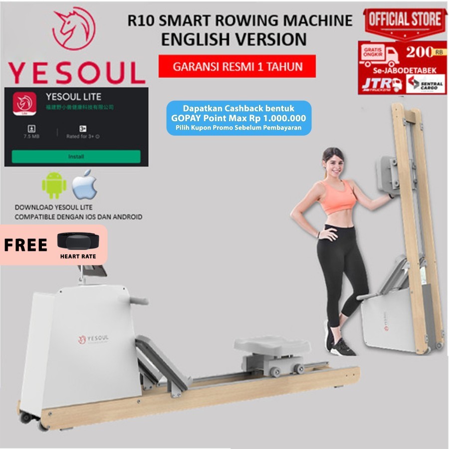 Yesoul R10 Smart Rowing Machine Home Indoor Alat Gym Fitness Foldable