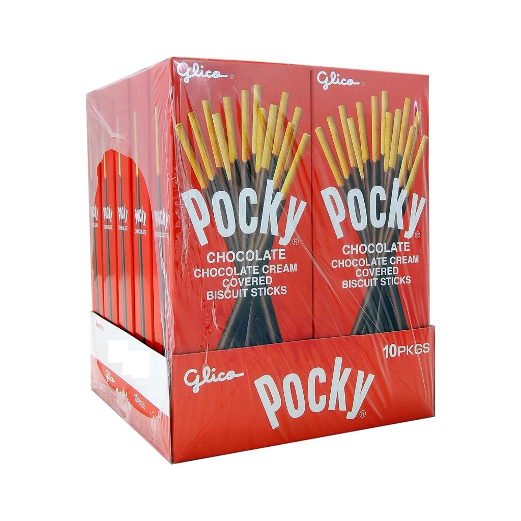 

Pocky Besar 1 Box Isi 10 / Pocky Reguler 47gr / Coklat, Strawberry, Cookies, Banana, Coconut