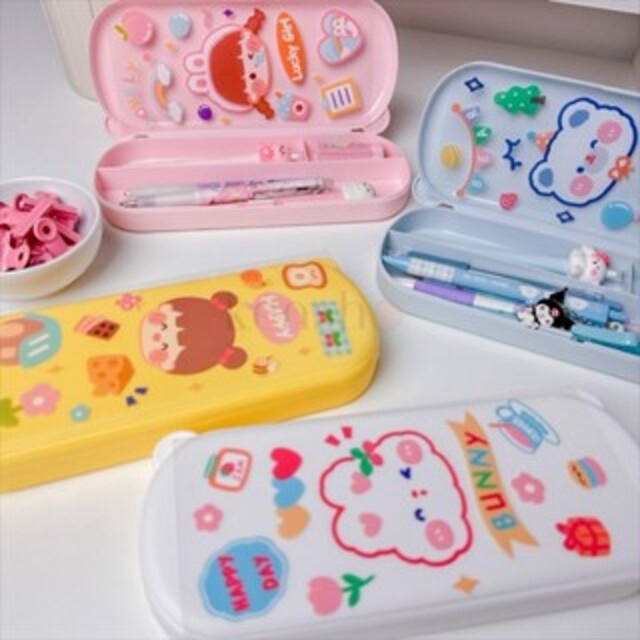 

Kensho Kotak Pensil Minimalis Korea Tingkat Pencil Case Tepak Lucu Import/ Sticker/Aesthetic /Cute