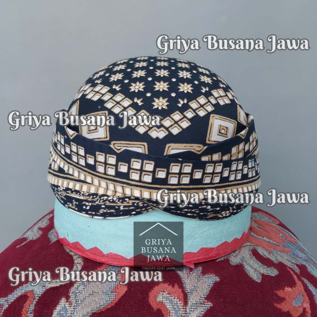 Blangkon Solo Kasatriyan Alusan Batik Kombinasi