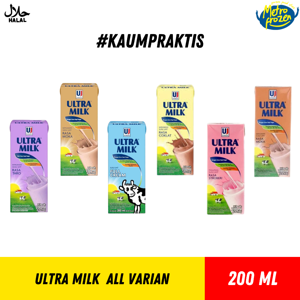 

ULTRA MILK ALL VARIAN 200gr// Ultra Milk berbagai macam rasa// susu instan Banjarmasin