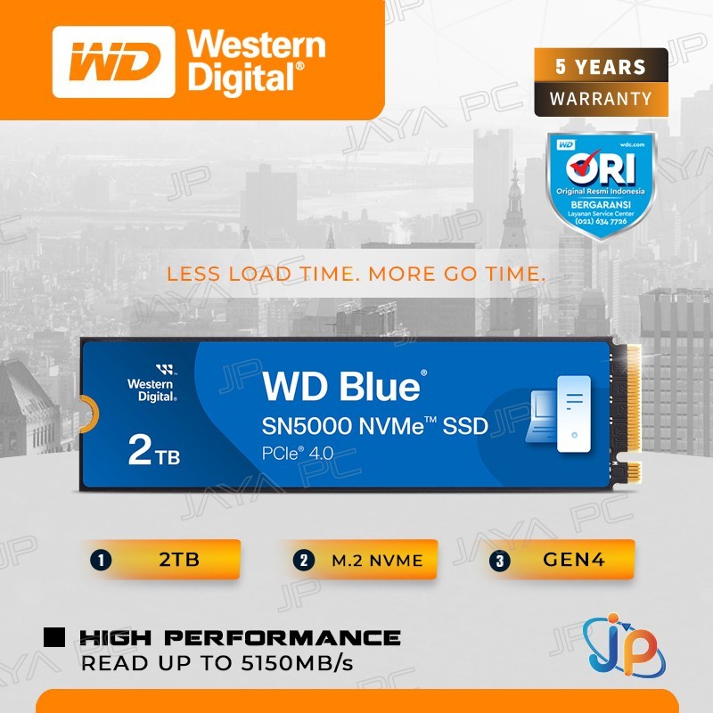 WD Blue SSD SN5000 M.2 Pcie Gen4 Nvme 2280 2TB - M2 2 TB