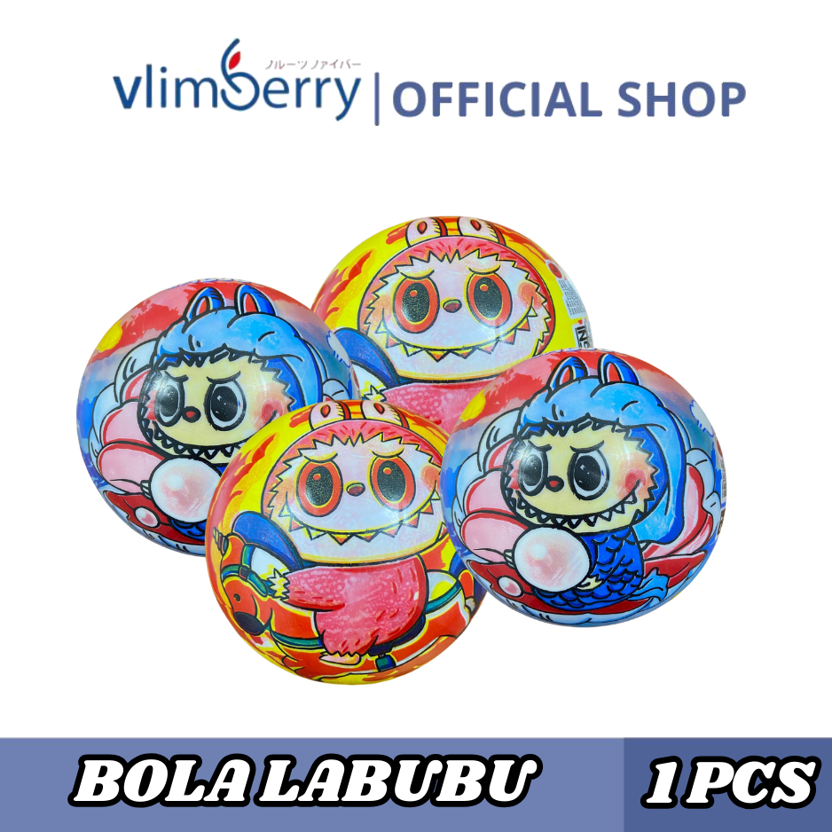 Vlimberry Mainan Anak Bola Karakter Labubu Karet Bola Karakter Toys