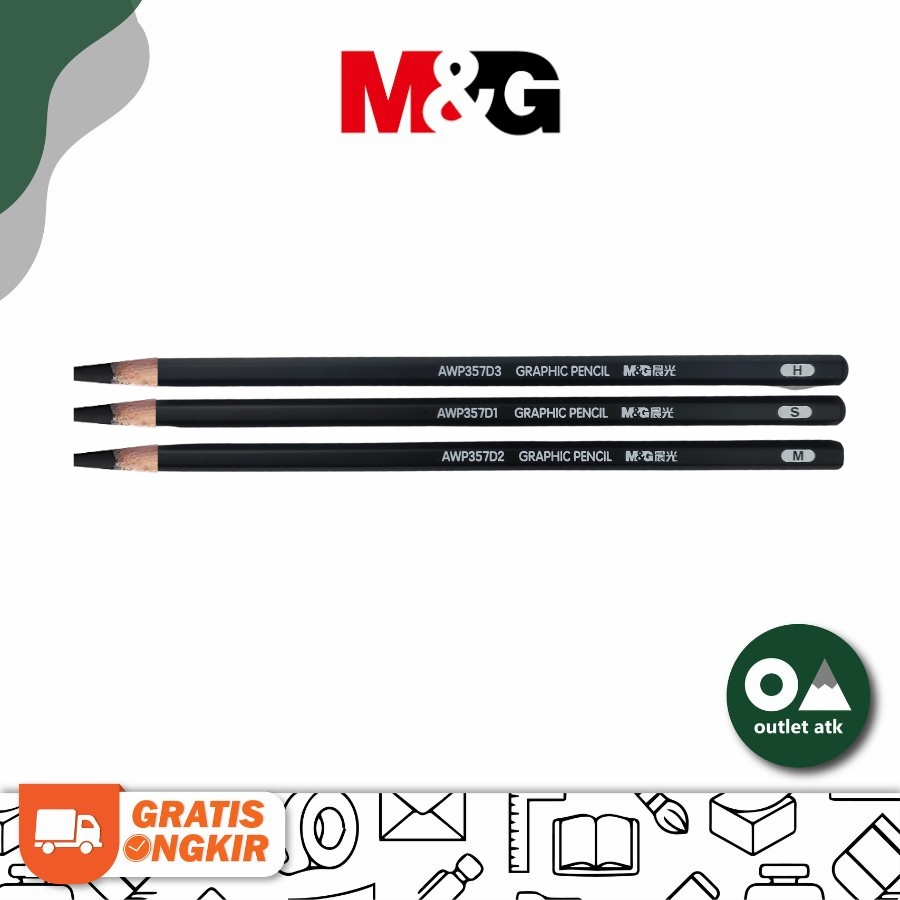 

M&G Pencil Graphic Charcoal - Pensil Kayu Arang