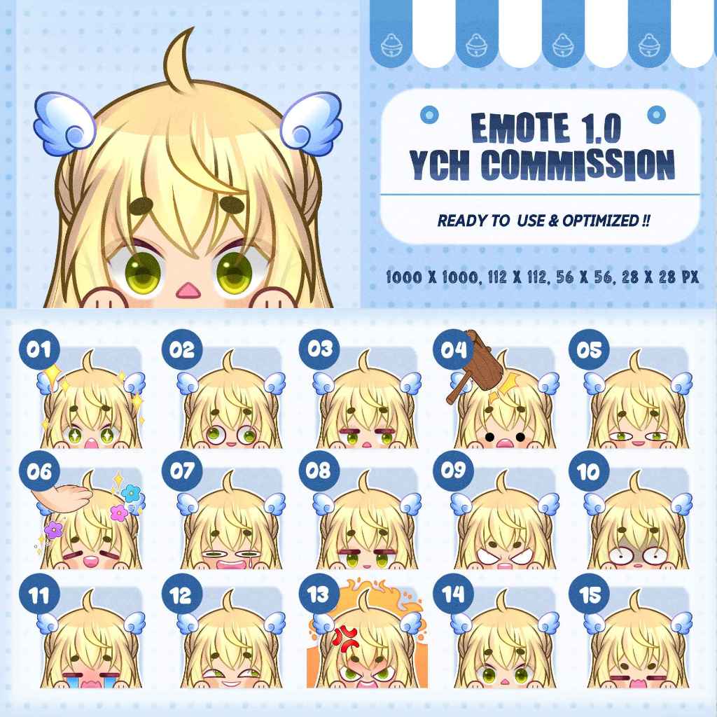 [OPEN] Jasa Gambar Chibi Ilustrasi / Commission Chibi / YCH Emote 1.0 Commission