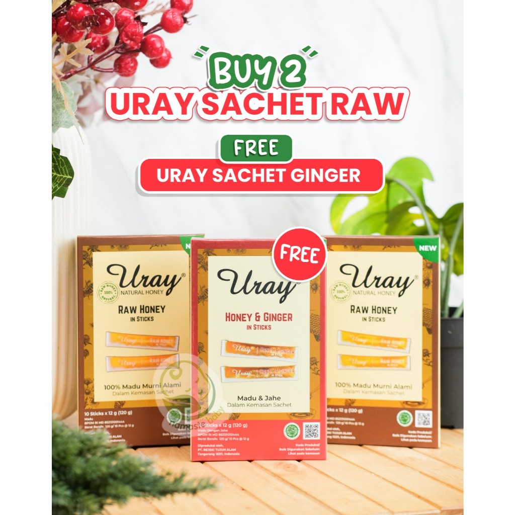 

PROMO BUY 2 URAY RAW HONEY IN STICK 12OGR - FREE HONEY GINGER IN STICK 120GR
