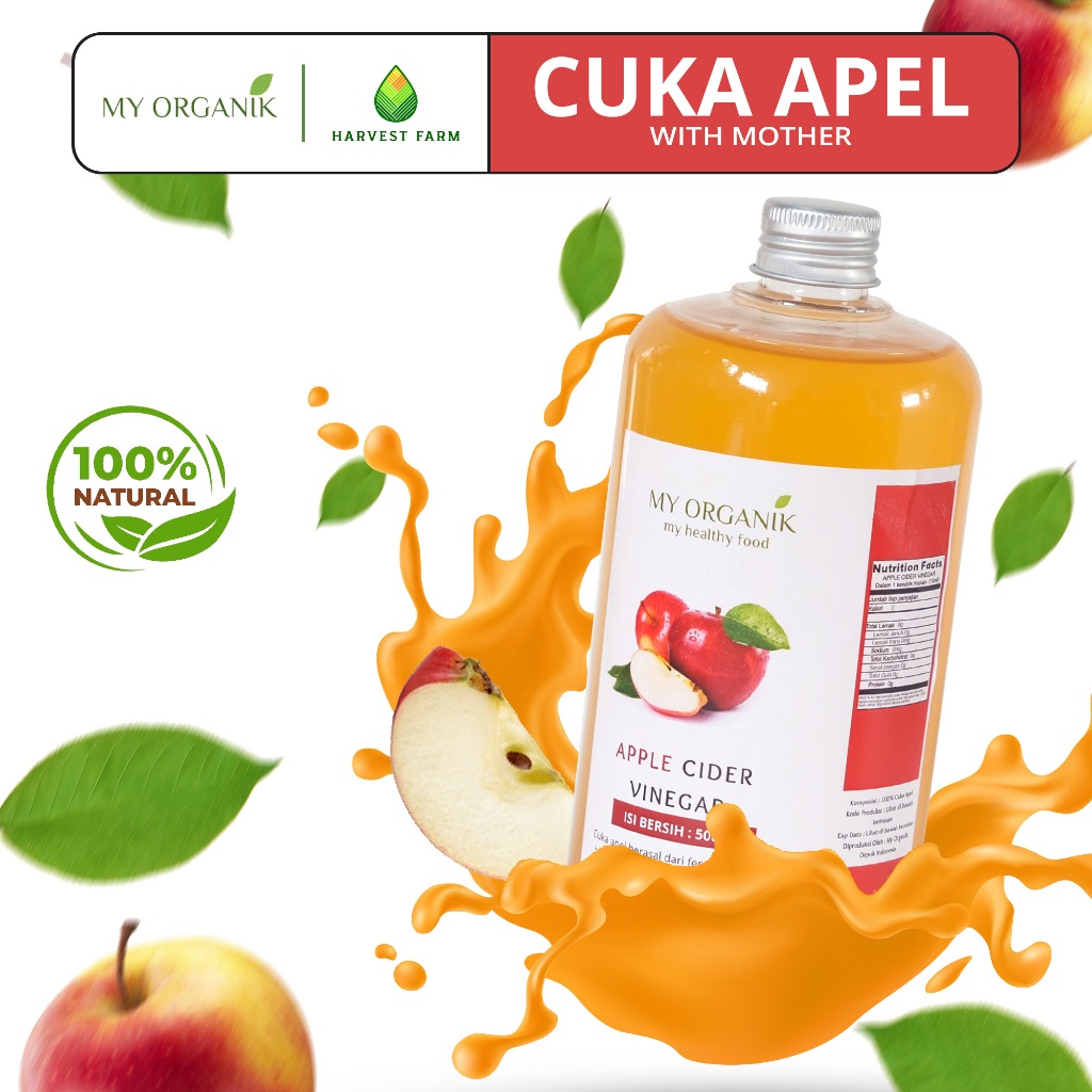 

My Organik Cuka Apel Original Apple Cider With Mother 500 ml Untuk Diet