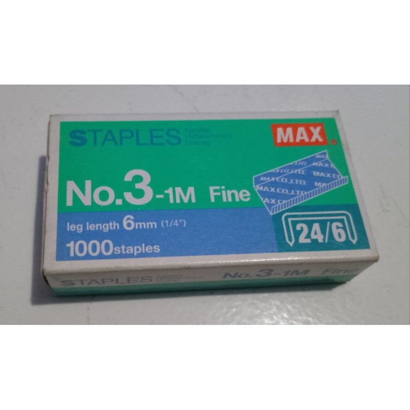 

Isi staples / refill isi ulang Max no. 3 1M 6mm 24/6