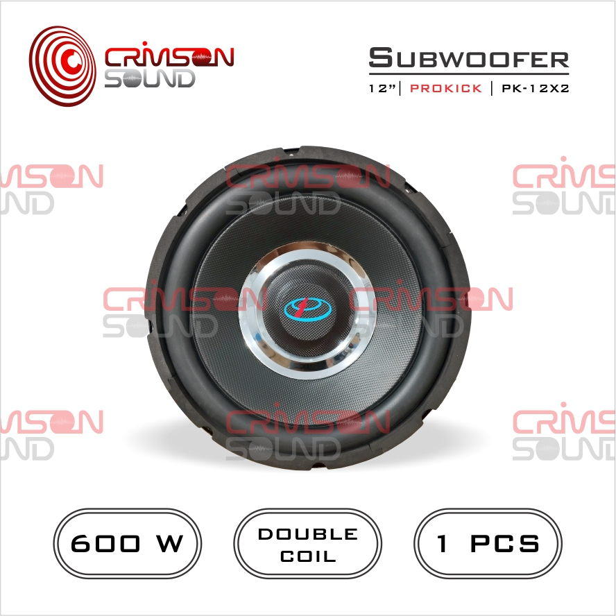 SUBWOOFER 12 INCH DOUBLE MAGNET 600 WAAT PROKICK PK - 12X2
