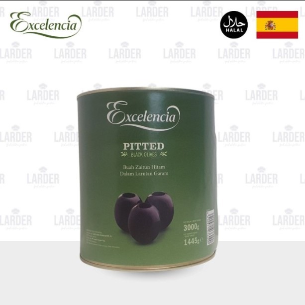

EXCELENCIA Black Pitted Olives / Buah Zaitun Hitam 3kg