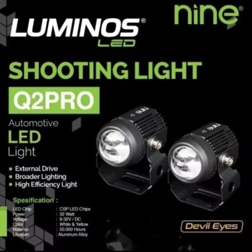 Lampu Tembak Laser 1 Mata Luminos Q2 Pro (harga 1 set isi 2)