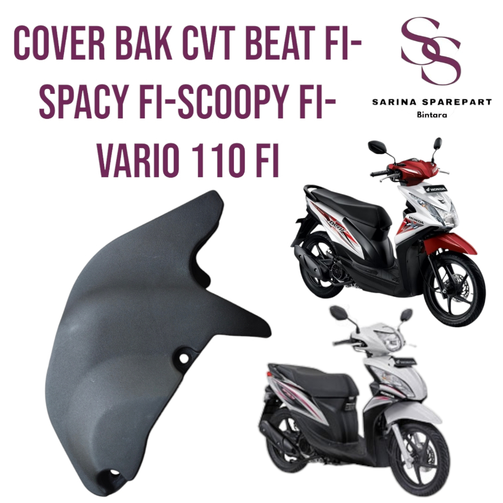 Cover Keongan Tutup Bak CVT Beat FI Scoopy FI Spacy FI Vario 110 FI Cover Bak CVT Stater Kasar