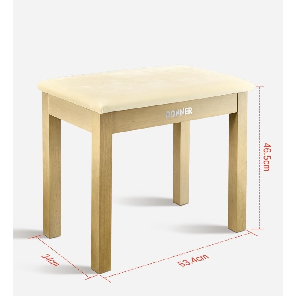 Donner Piano Bench Stool | Kursi Piano - Beige