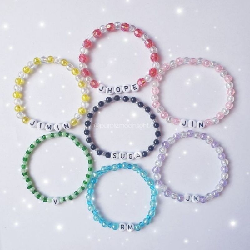 Kpop gelang Diy bracelet nama member idol kpop