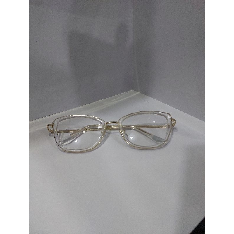 R-003 Kacamata Style Pemium Frame Wanita  Anti Radiasi Anti Debu Clear